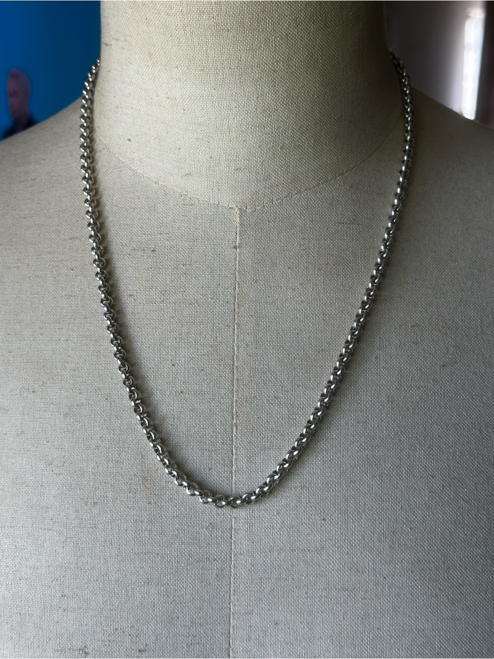 Sterling Silver Rolo Chain 24” - Picture 2 of 5
